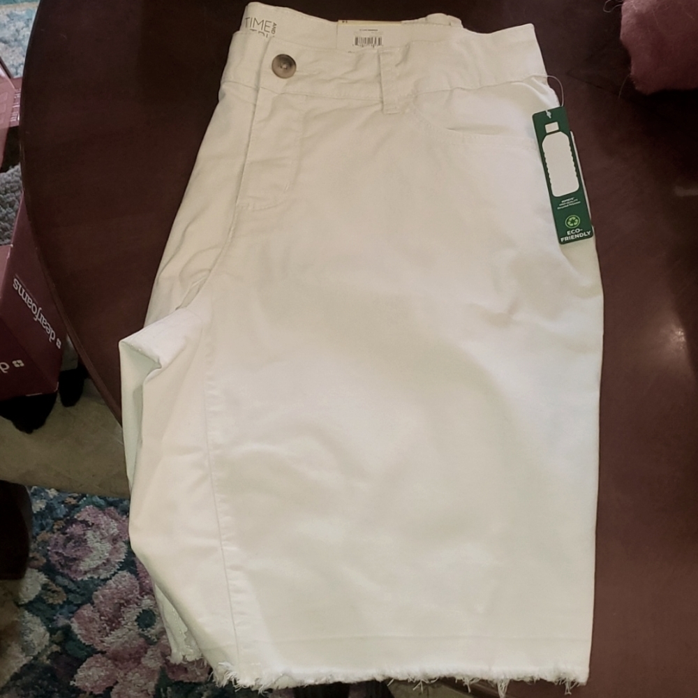 #19 White Denim Shorts